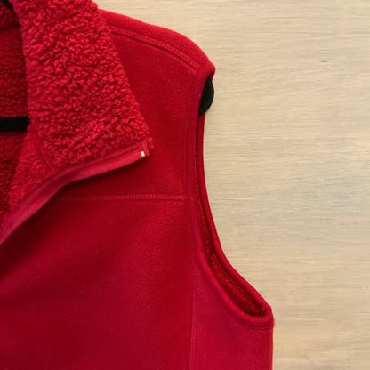 Hannah Reversible Fleece Sherpa Vest Red Size Large Good Condition