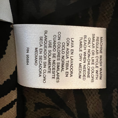 Vintage Kathy Ireland Sheer Overlay Zebra Print Chemise Slip Dress Size Medium Good Condition