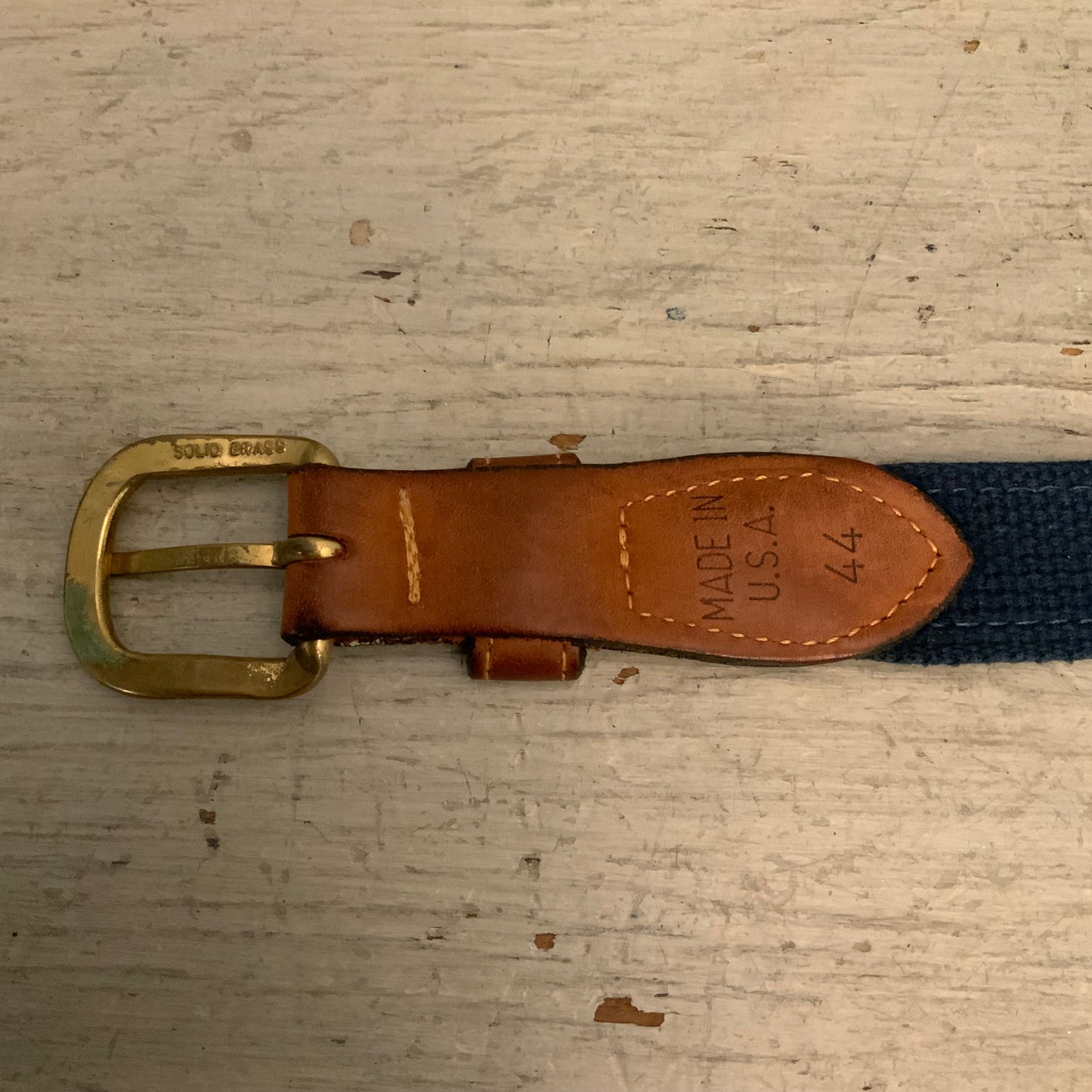 Zep-Pro Men's Casual Leather/Canvas Embroidered Sport Fishing Belt 44" Good Condition
