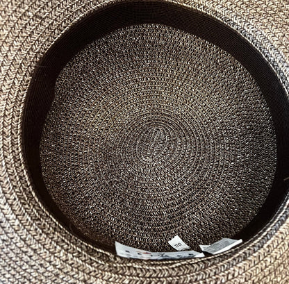 Betmar New York Brown Straw Sunhat 7.5” Diameter Fit Good Condition