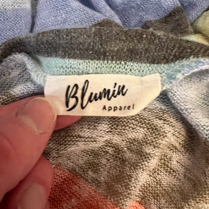 Blumin Apparel Multicolor Horizontal Stripe Lightweight Knit Sweater Top Size 3XL Good Condition