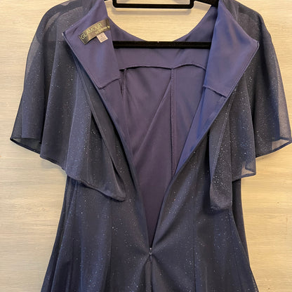Glamour by Gabriella Skye Sparkly Navy Blue Fit and Flare Dress Size 6 Like New