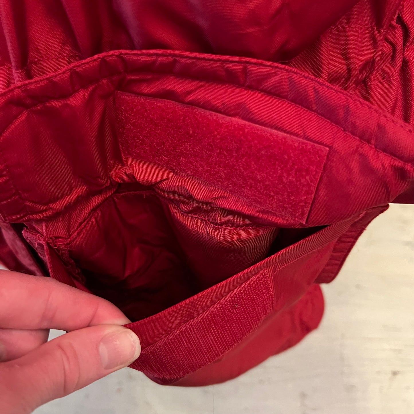 Vintage Eddie Bauer Women’s Iridescent Red Goose Down Parka Coat Size S/P Good Condition