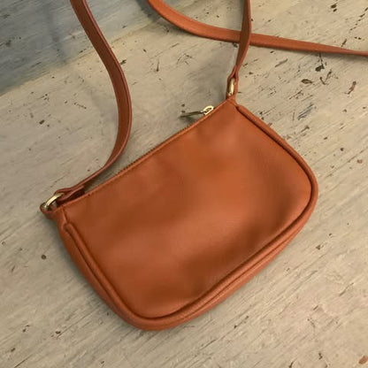 Wild Fable Faux Brown Leather Crossbody Bag Purse Like New