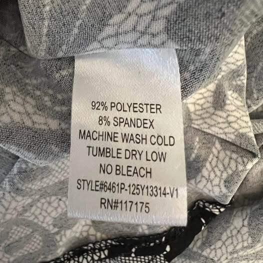 HAANI Sleeveless Black Floral Lace Print Fit and Flare Dress PS Like New