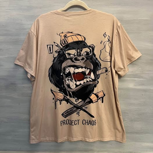 Project Chaos Badass Gorilla Artist Graphic T Shirt XL Like New