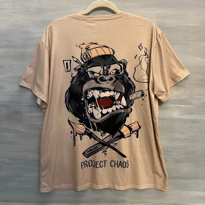 Project Chaos Badass Gorilla Artist Graphic T Shirt XL Like New