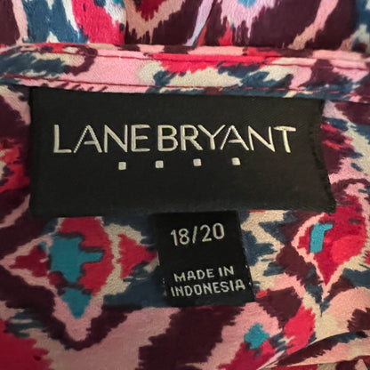 Lane Bryant Geometric Abstract Print Lightweight Tunic Top Blouse Size 18/20 Good Condition