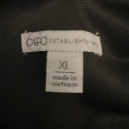 Cato Gold Silver Sequined Crop Top Blouse Size XL Like New