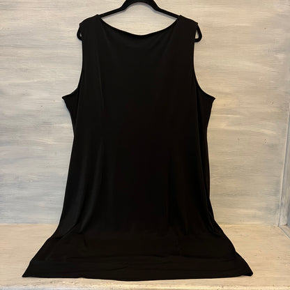 Sandra Darren Two Tone Color Block Sleeveless Ribbed Midi Dress Size 20W Good Condition