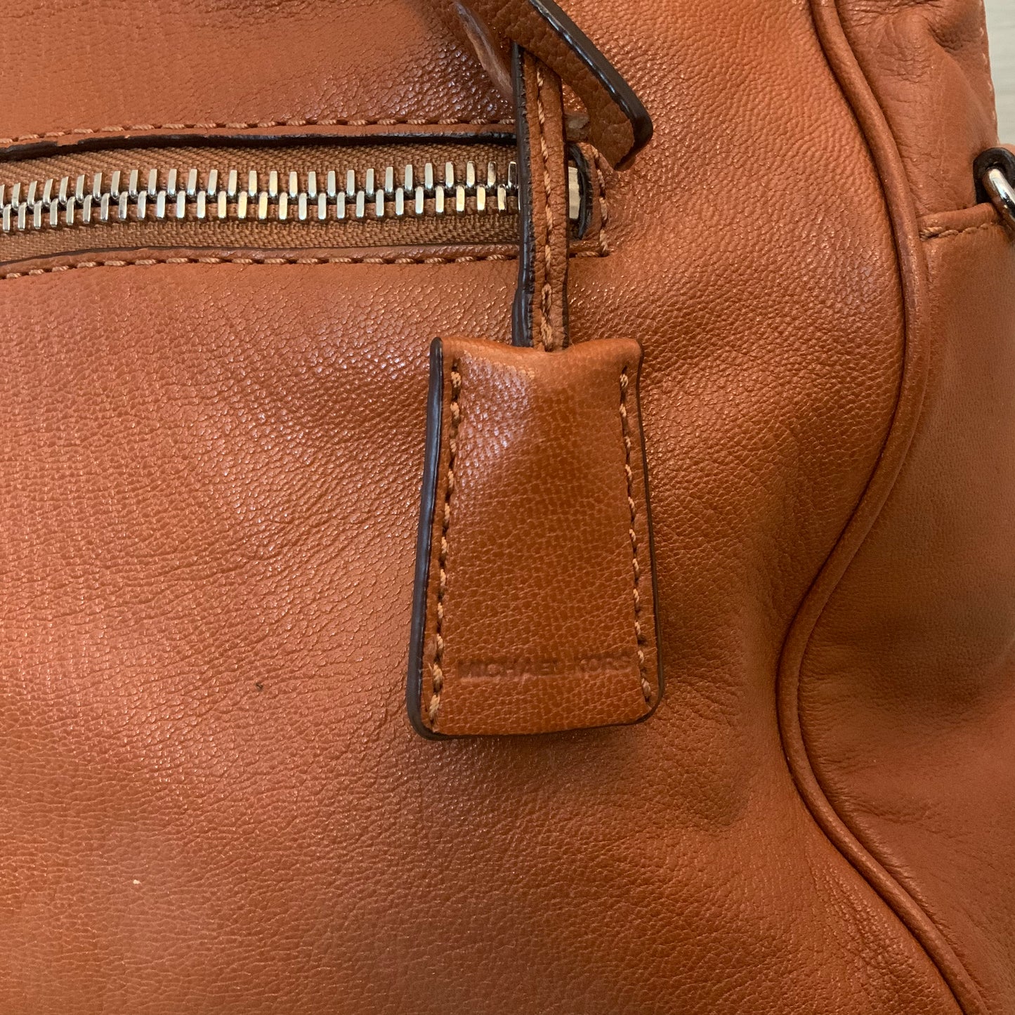 Michael Kors Brown Faux Leather Handbag Purse Good Condition