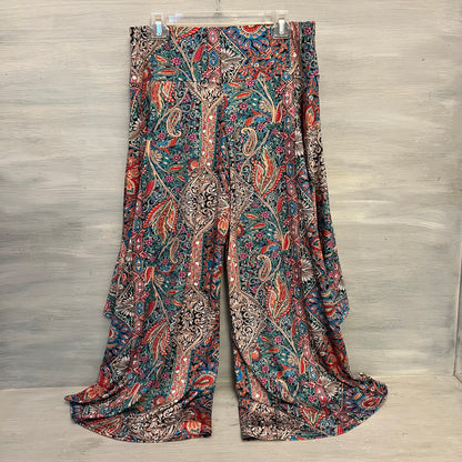 SHEIN Boho Paisley Print Gaucho Pants 1XL Like New