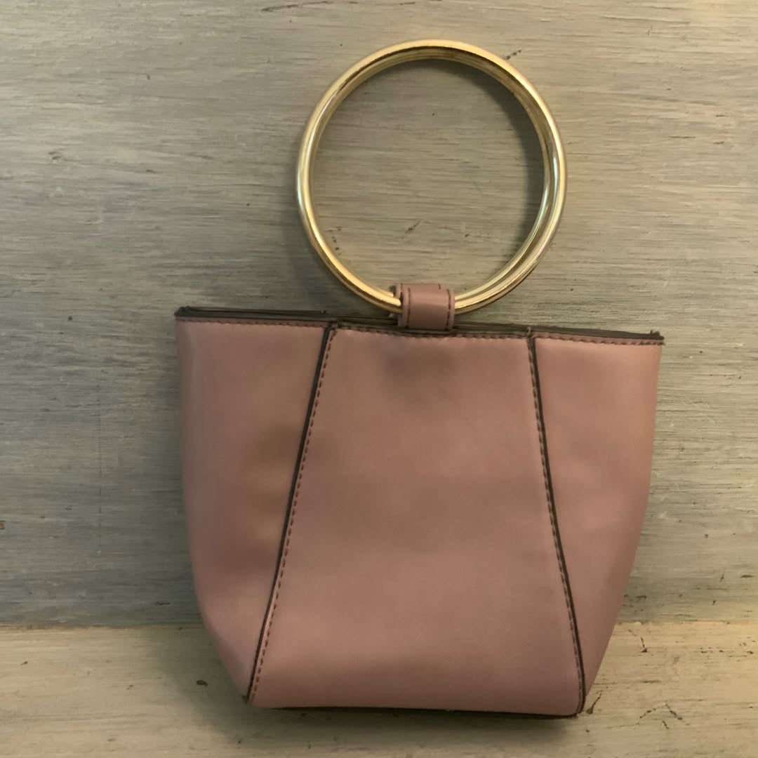 Co-Lab Mauve Dusty Rose Faux Leather Mini Crossbody Handbag Purse Good Condition
