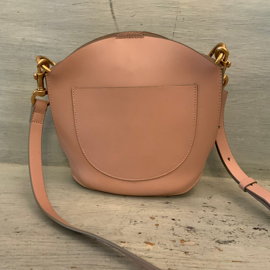 Mauve Pink Faux Leather Crossbody Bag Purse Good Condition