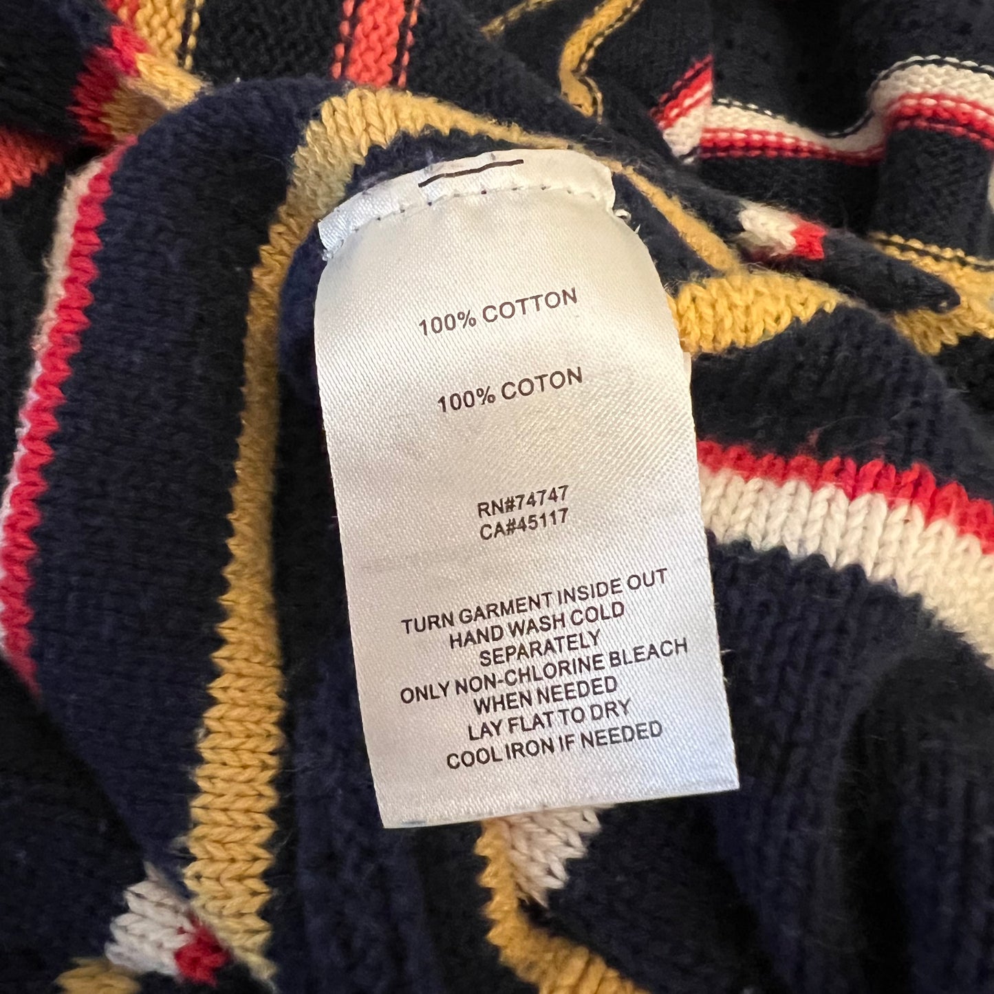 Natural Reflections 100% Cotton Stripe Oversized Hoodie Sweater Size Medium Good Condition