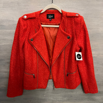 Luii Orange Wool Motorcycle Style Jacket Medium New with Tag