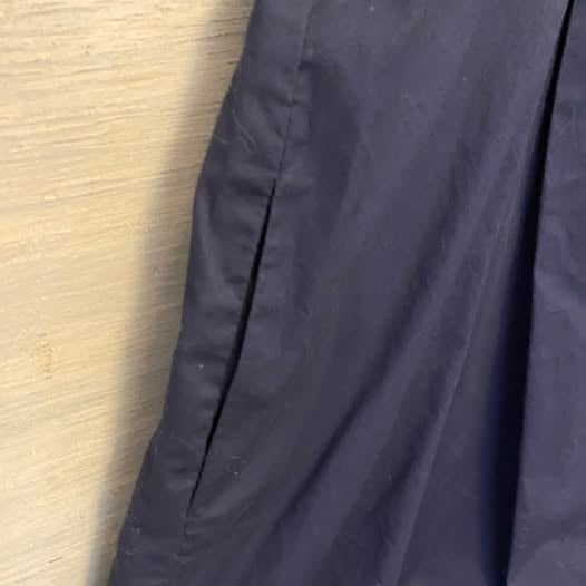 Alex Marie A Line Pleated Waist Navy Blue Dress Size 4 Like New