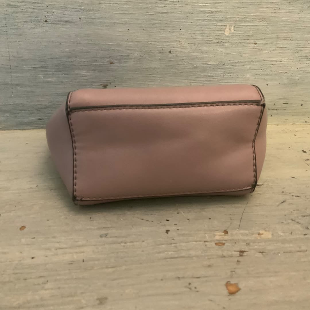 Co-Lab Mauve Dusty Rose Faux Leather Mini Crossbody Handbag Purse Good Condition