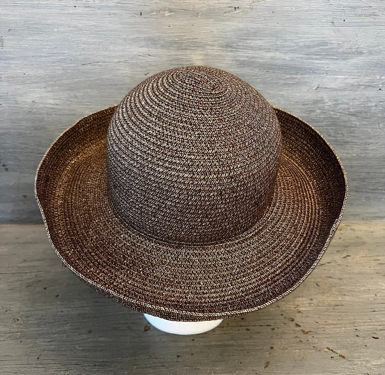Betmar New York Brown Straw Sunhat 7.5” Diameter Fit Good Condition