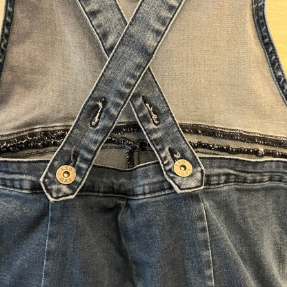 led Luxe Essentials Denim Maternity Bib Overalls Size XS Good Condition
