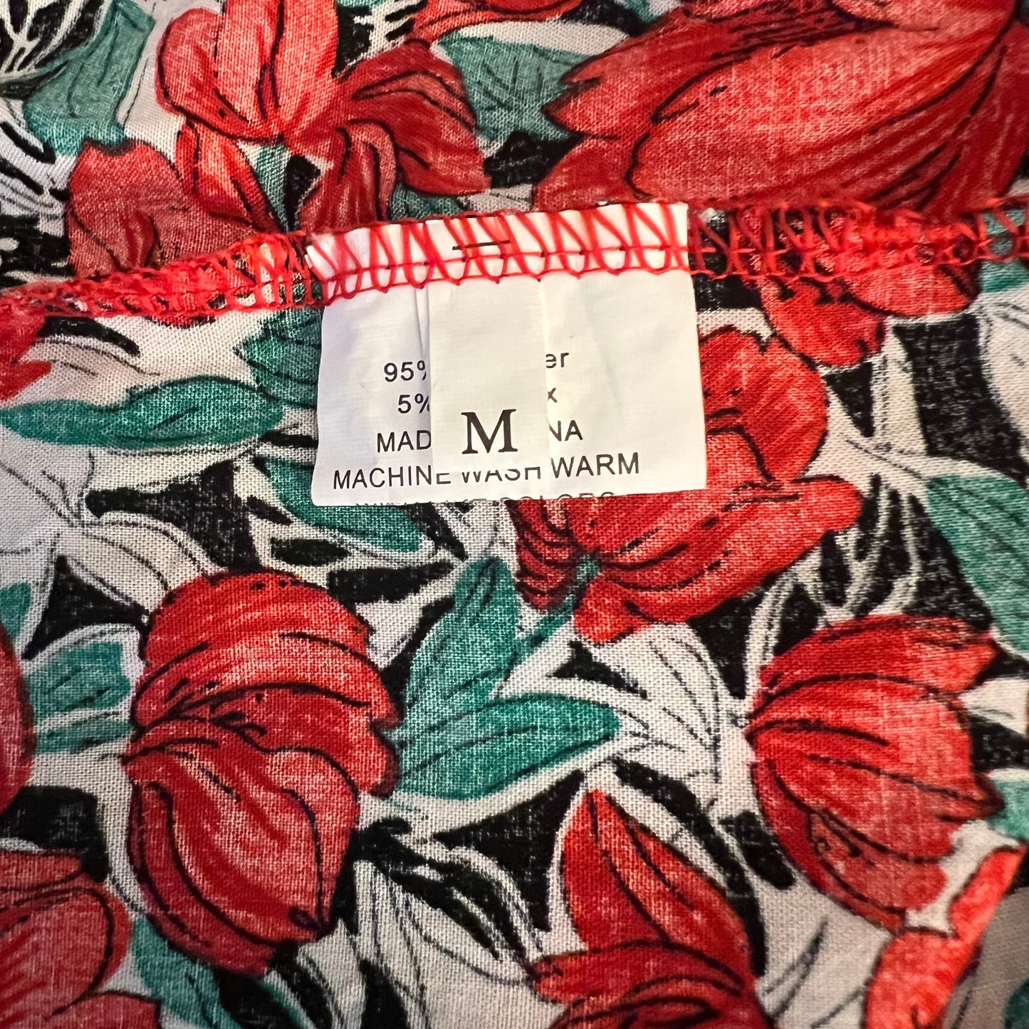 Red Hibiscus Flower Print Halter Neck Racerback High Low Maxi Dress Size Medium Good Condition