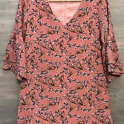Belongsci Floral Above Knee Dress Medium Good Condition