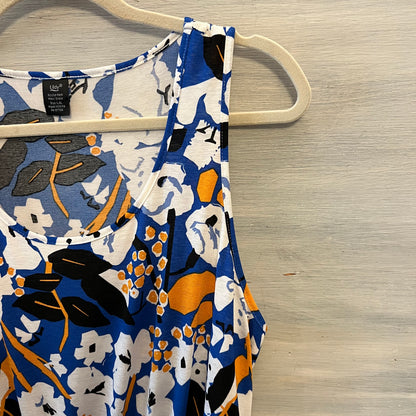 Lildy Multicolor Abstract Floral Print Curved Hem Maxi Dress Size Large/XL Good Condition