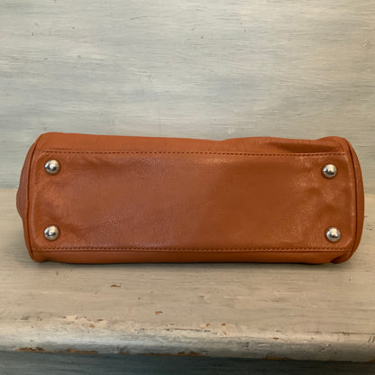 Michael Kors Brown Faux Leather Handbag Purse Good Condition