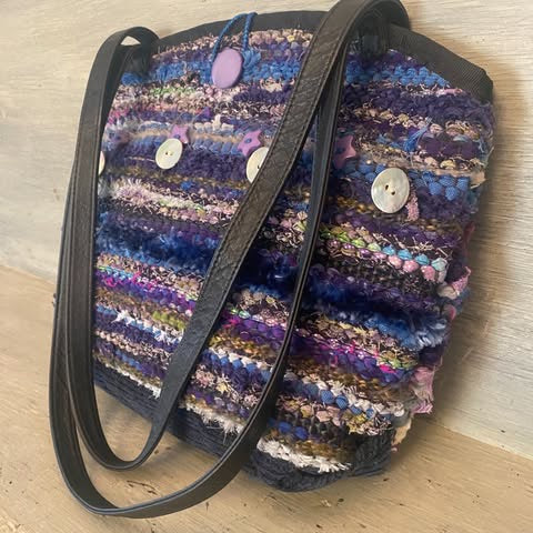 Endless Possibilities Shoulderbag Purse Handcrafted Colorful Rag Bag Like New