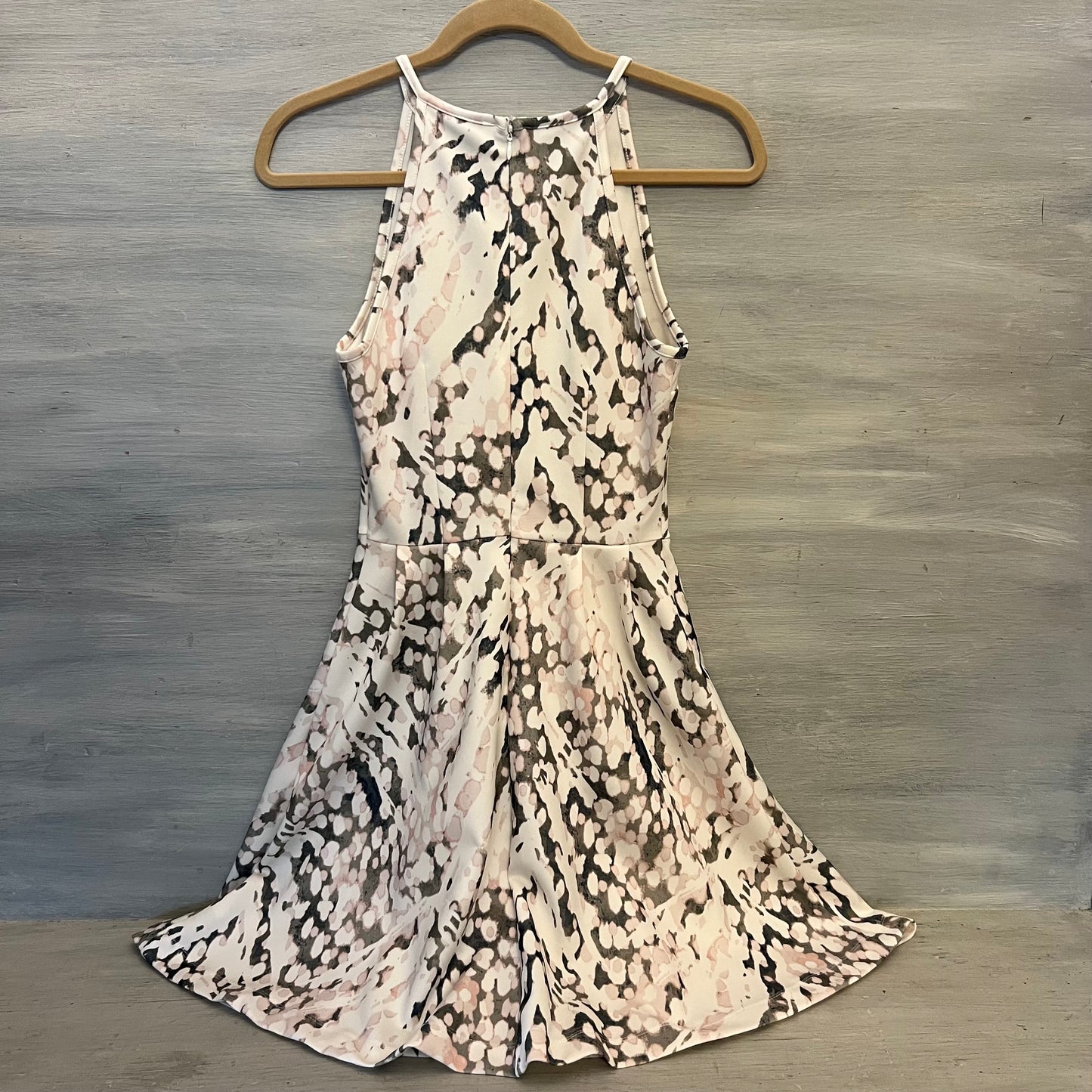 Mossimo Abstract Print Pleated Racerback Flared Dress Size XS Good Condition