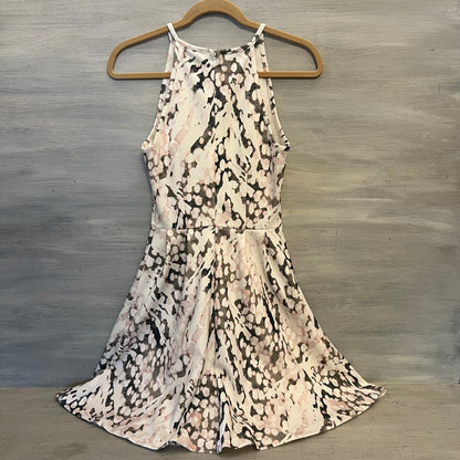 Mossimo Abstract Print Pleated Racerback Flared Dress Size XS Good Condition