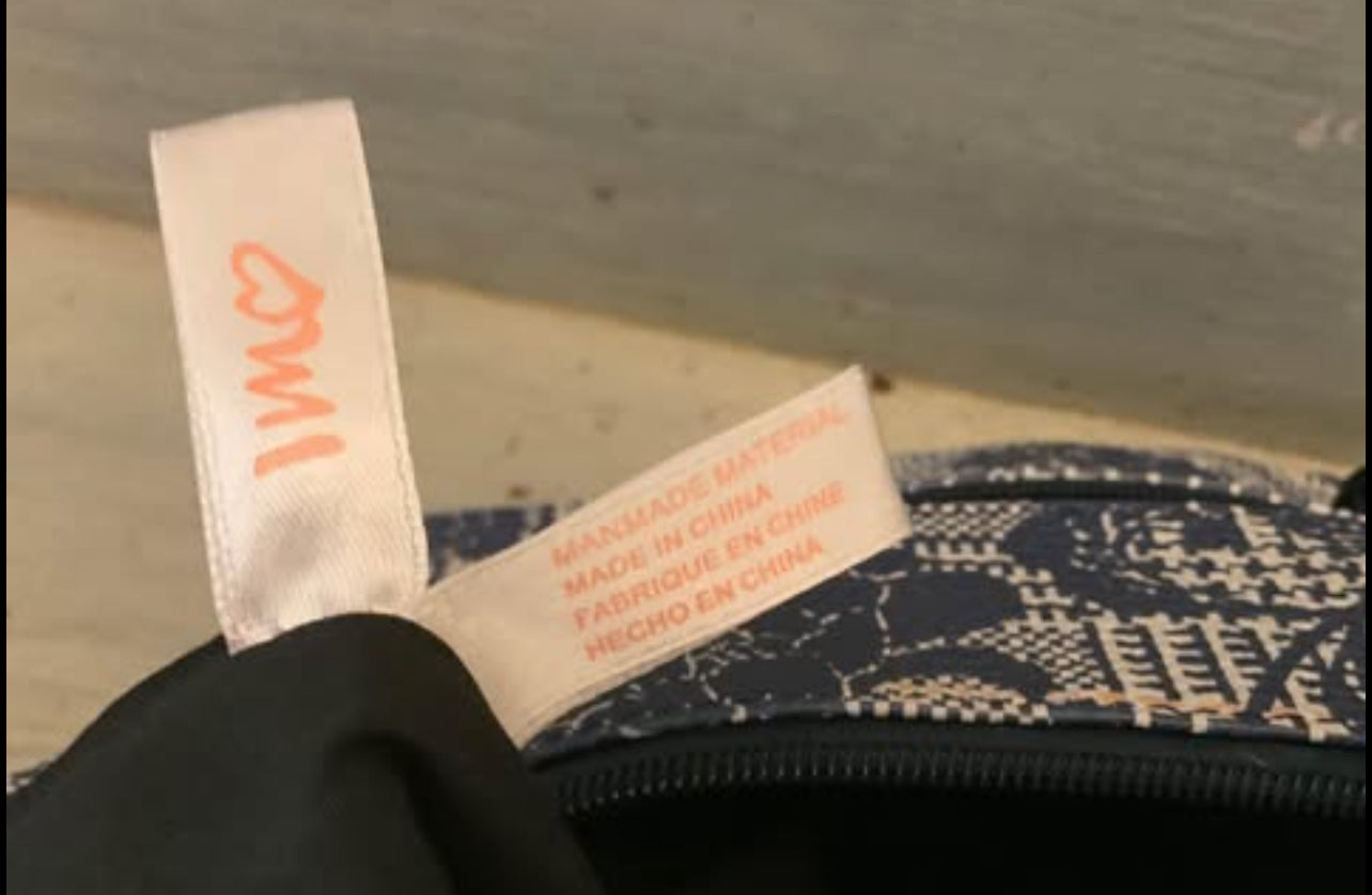 IM❤️ Navy Pink Floral Print Shoulder Crossbody Bag Purse Like New