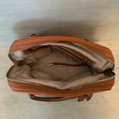 Michael Kors Brown Faux Leather Handbag Purse Good Condition