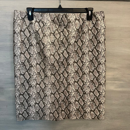 Vintage Jacqueline Smith Faux Snakeskin Leather Pencil Skirt XL Like New
