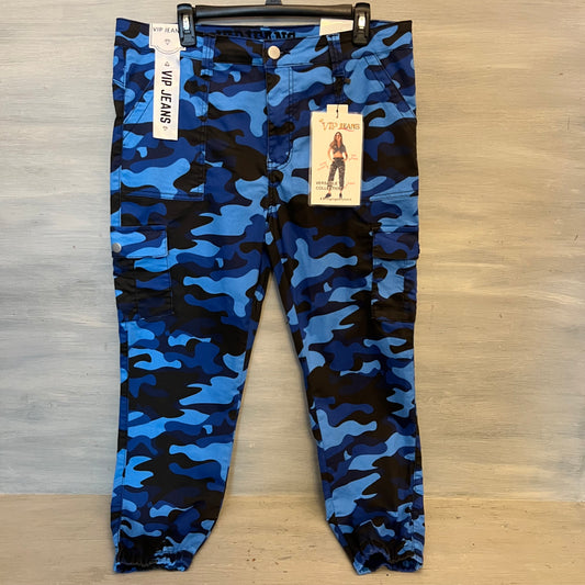 VIP Jeans Sculpting Stretch Camo Cargo Cropped Jogger Pants Size 17/18 New with Tags