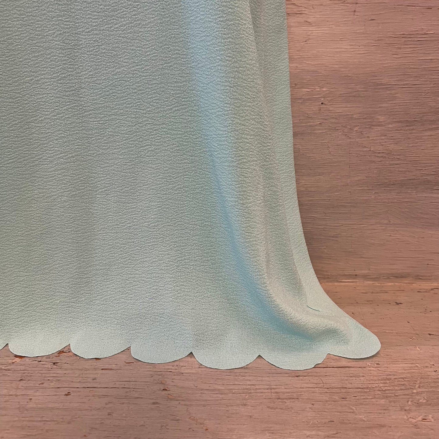 Mud Pie Mint Green Sleeveless High Collar Scallop Hem Mini Dress Size Medium GC