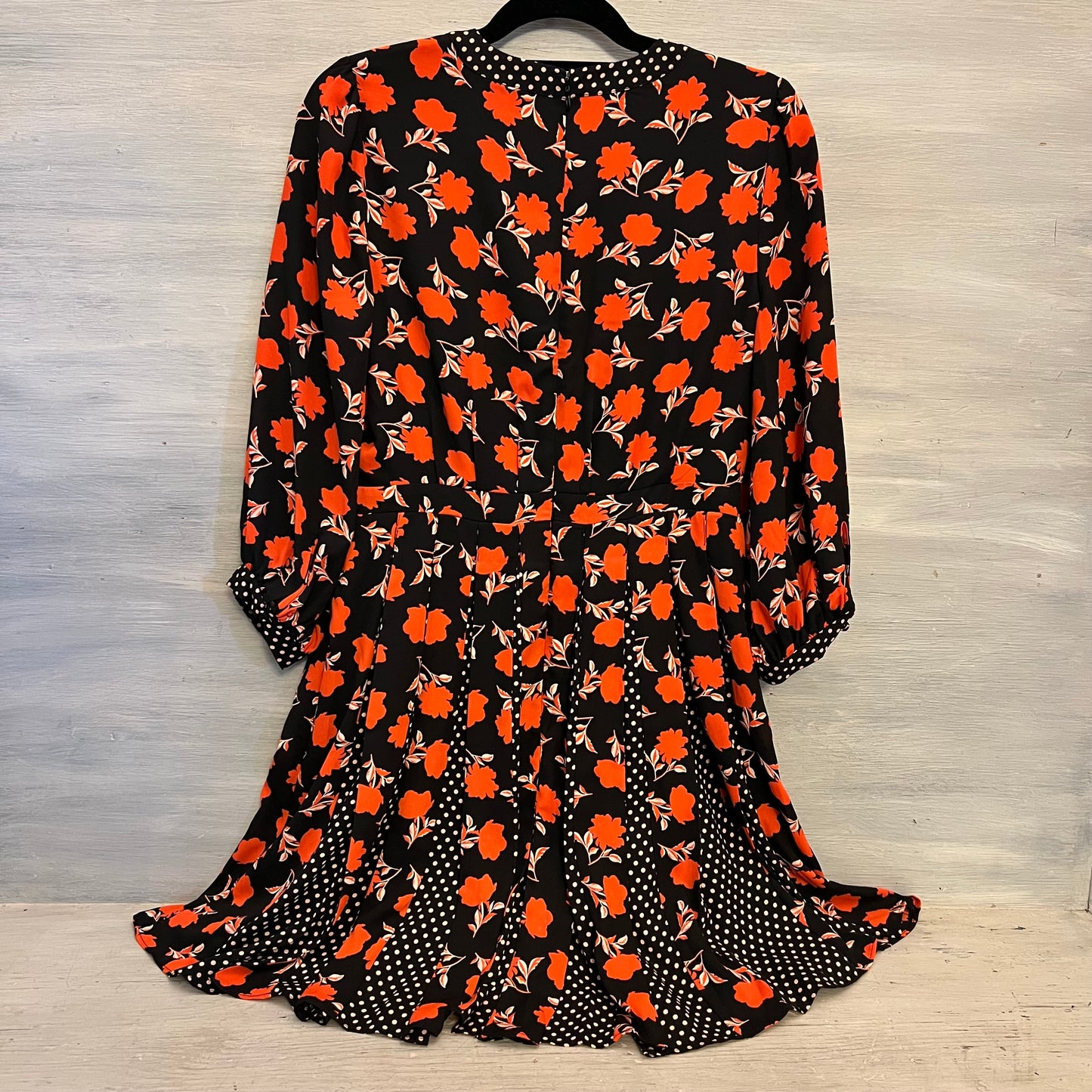 Ann Taylor Floral Polka Dot Print Pleated Flare Skirt Dress Size 8 Good Condition