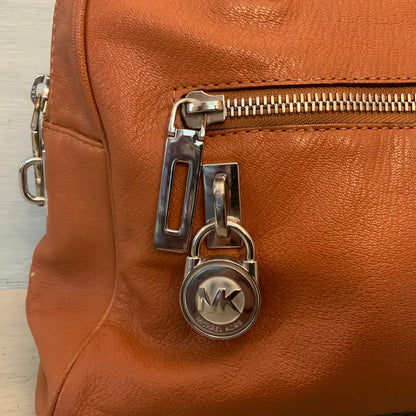 Michael Kors Brown Faux Leather Handbag Purse Good Condition