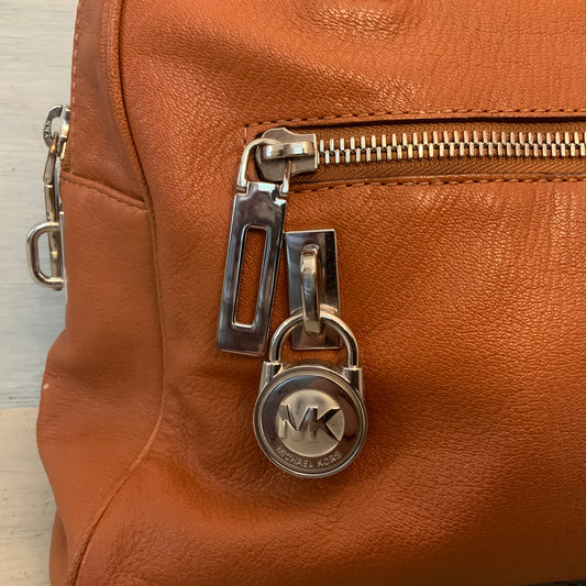 Michael Kors Brown Faux Leather Handbag Purse Good Condition