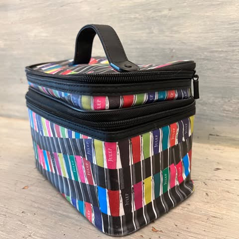 Julep Multicolor Makeup Nail Polish Nail Accessories Organizer Travel Bag Good Condition