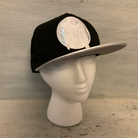 New Era 9Fifty Soles Inc. Philadelphia Soul Black Silver Snap Back Ball Cap Hat Good Condition