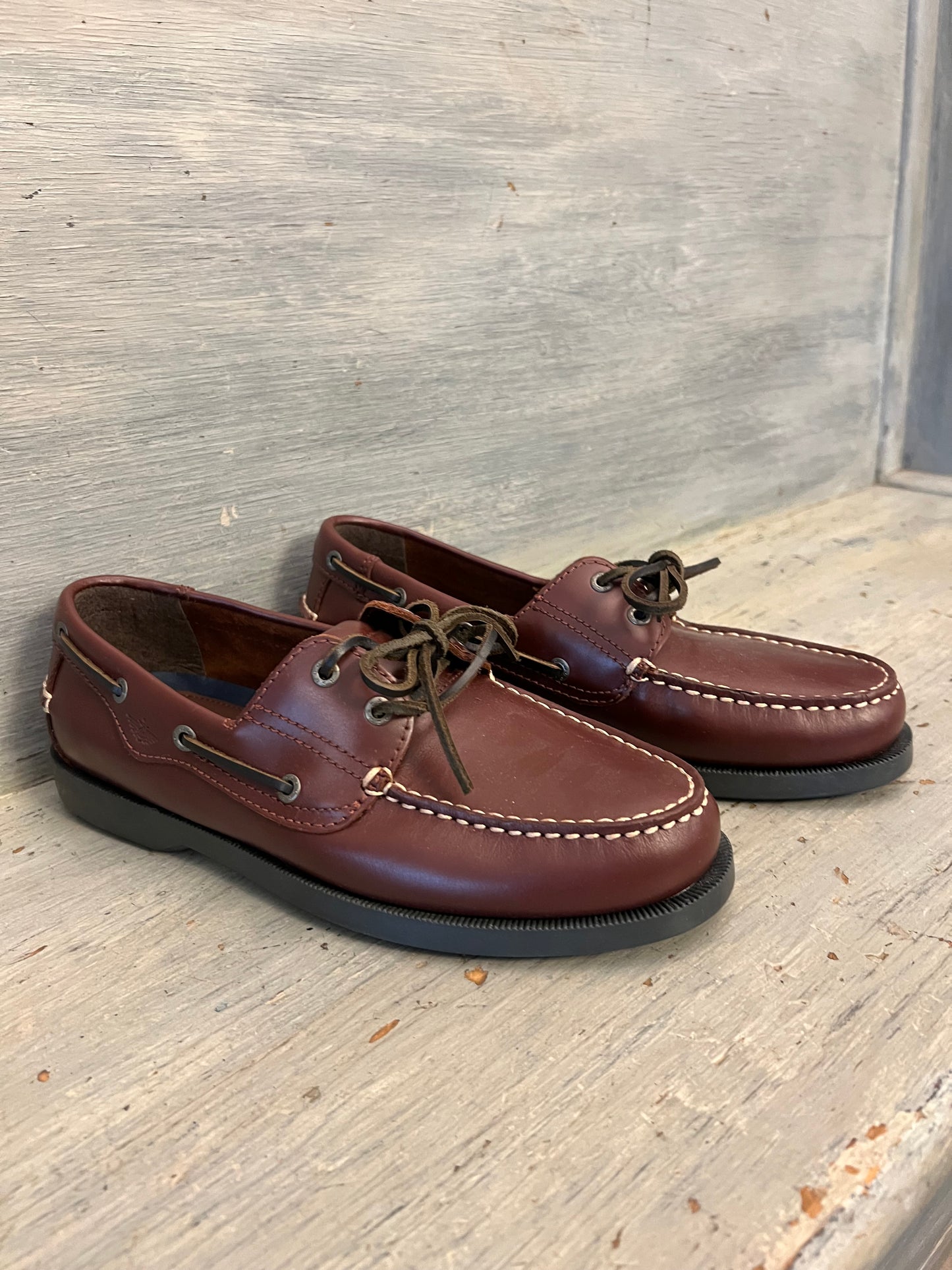 Dockers Men’s Brown Leather Lace Up Loafer Boat Shoes 9.5 Like New
