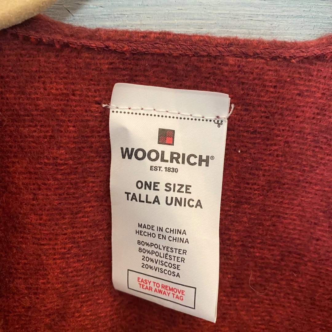 Woolrich Cape Burgundy Red One Size Like New