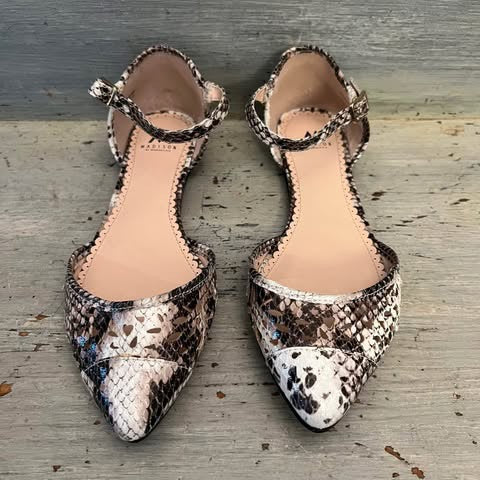 Madison Faux Snakeskin Flat Shoe Size 7.5 Like New