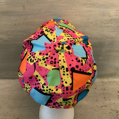 Retro Y2K Colorful Geometric Print Ball Cap Hat Adult OS New without Tag