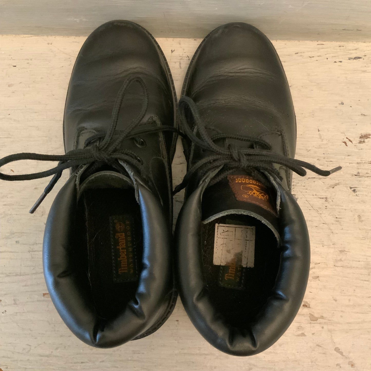 Timberland Women’s Genuine Black Leather Waterproof Chukka Boots Size 5 Good Condition