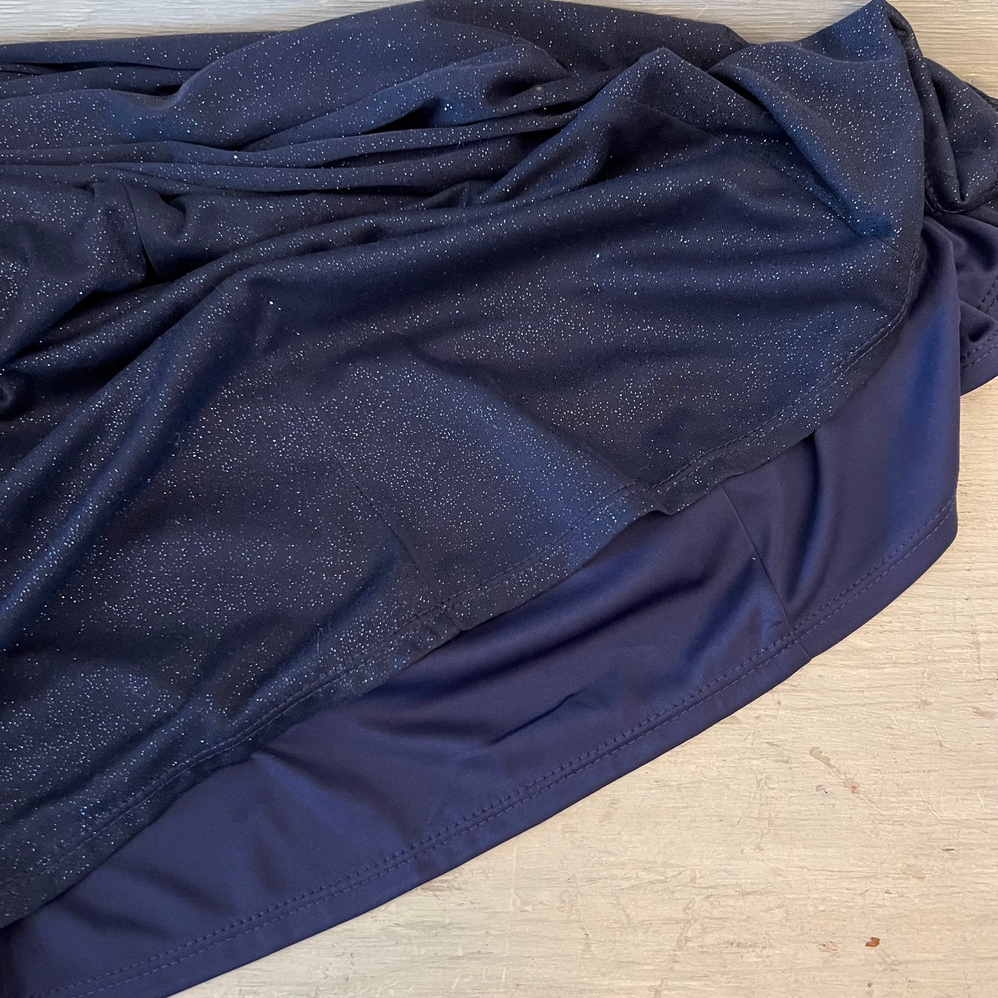 Glamour by Gabriella Skye Sparkly Navy Blue Fit and Flare Dress Size 6 Like New