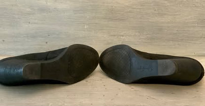 Jessica Simpson Black Suede Wedge Booties Size 5 Good Condition