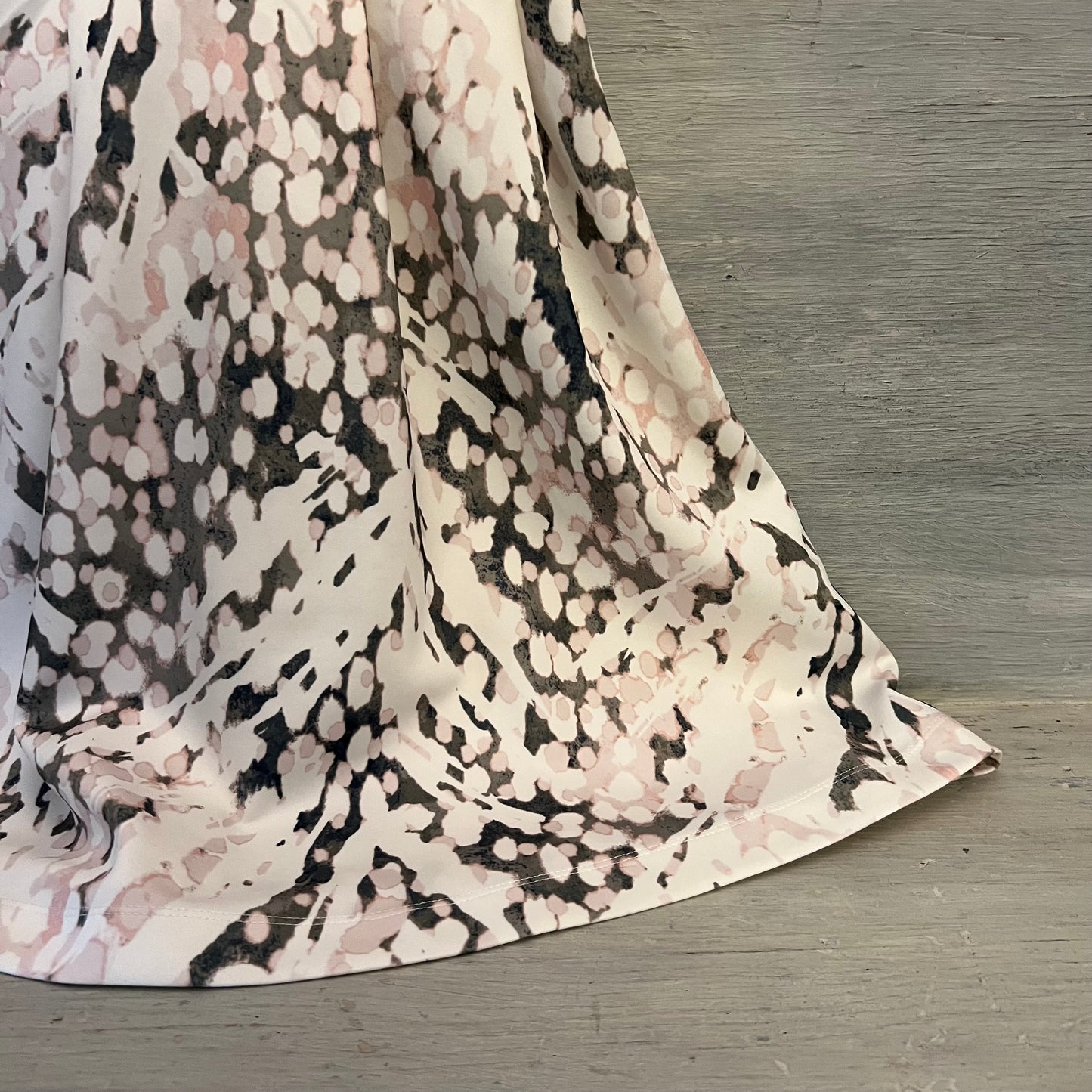 Mossimo Abstract Print Pleated Racerback Flared Dress Size XS Good Condition