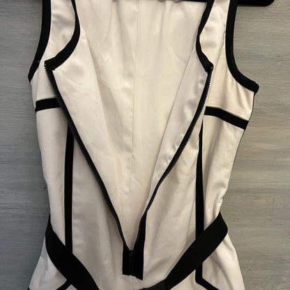 Michael Kors White Black Trim Sleeveless Dress Size 8 Good Condition